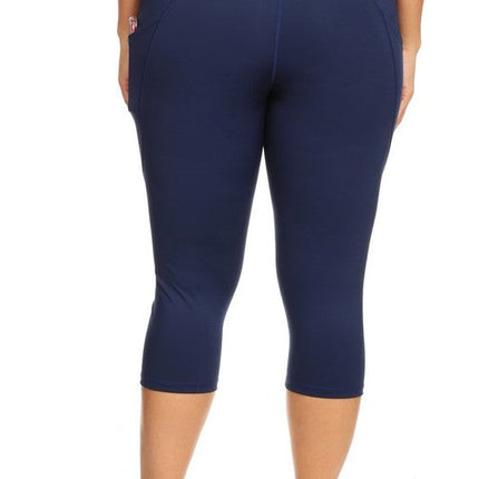 High Waist Tech Pocket Workout Capri Leggings