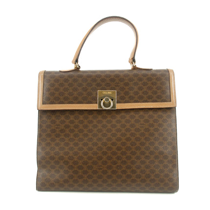 Celine Brown Macadam PVC x Leather Tote Bag  #9395