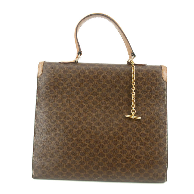 Celine Brown Macadam PVC x Leather Tote Bag  #9395