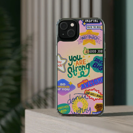 Motivational Stickers Clear Case