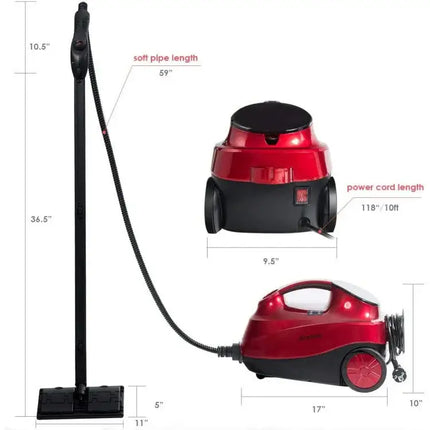 2000W Heavy-Duty Steam Mop with Handheld Unit