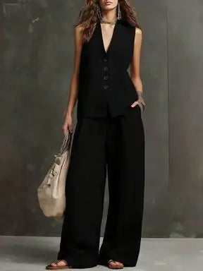 Seasonal Laid-back Linen Suit (see size chart under more details)