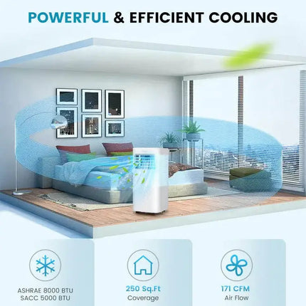 8000 BTU Portable AC w/ Timer