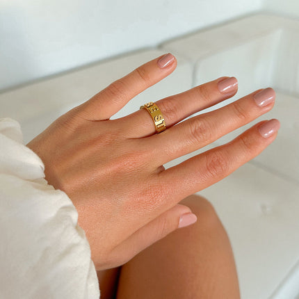 Be Still 3D Letter Ring