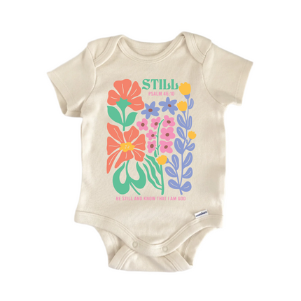 Be Still I Am God  Jesus Christian Religious God -  Baby Boy Girl Clothes  Bodysuit