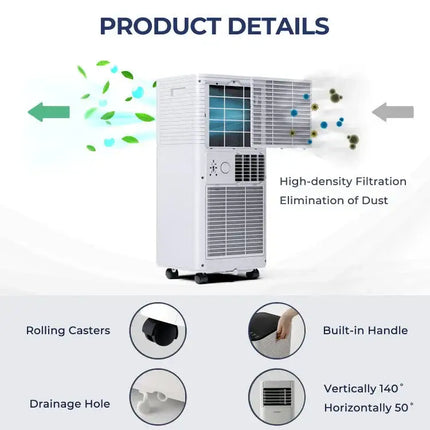Portable AC with Fan & Dehumidifier