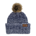 Navy and Natural Blended with Shepard Pom