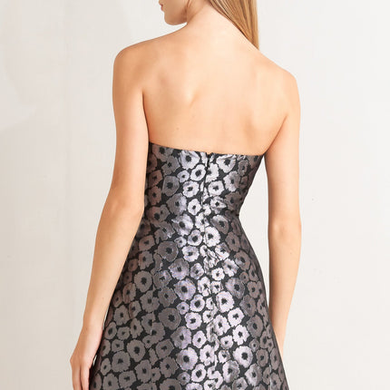SHINE ON ME WOVEN JACQUARD MINI DRESS