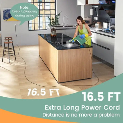 1400W Handheld Steam Cleaner with 14 Accessories & Lock