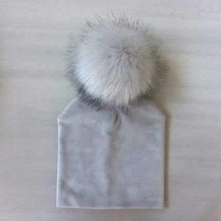 Kids Girls Solid Hat With Pompon Baby Beanie Pompom Cap Children's Accessories Design