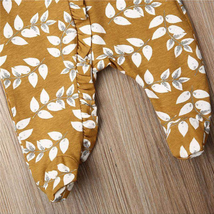 Newborn Kid Baby Girls long Sleeve Floral Romper Elegant Ruffles Jumpsuit Flower Cute Sweet Outfit