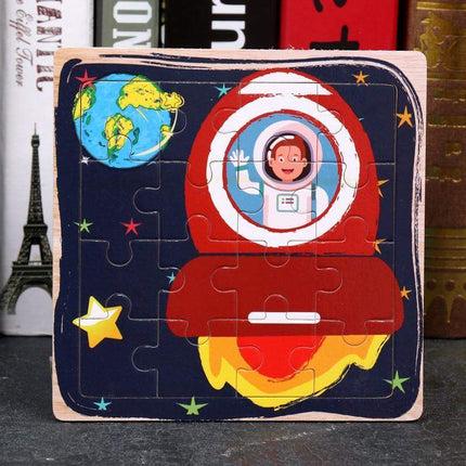 Wood Puzzles Children Adults Vehicle Puzzles Wooden Toys Learning Education Environmental Assemble Toy Educational Games For Baby and Kids