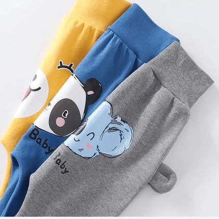 Kids Clothes Baby Boys Girls PP Pants Newborn Toddler Baby Pants For Children In Casual Clothing Style With Bear Design and Bears Ears Like Details