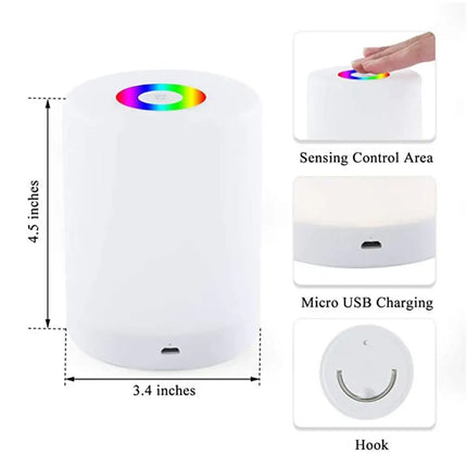 Smart USB Bedside LED Table Lamp Friendship Creative Bed Desk Light for Baby Bedroom Bedside Lamps Night Light Xmas Gift