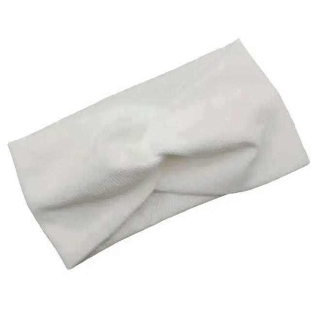 Baby Solid Cross Knitted Headband For Girls Women Kids Twisted Elastic Hairband Turban
