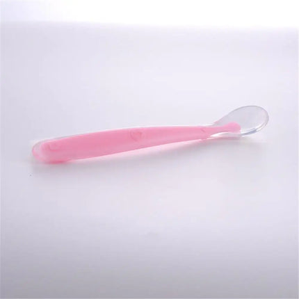 New Candy Color Baby Soft Silicone Spoons Feeding Dishes Tableware  Flatware Children Food  Feeding Tools