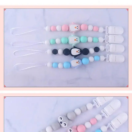 Handmade Animal Pendant Pacifier Clips Chain Nipple Holder for Infant Baby Pacifier