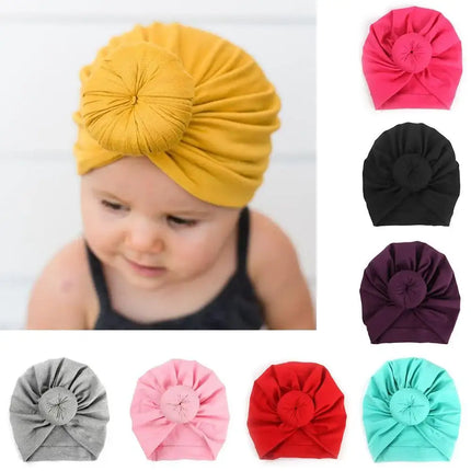 Luxury Baby Cotton Blends Headband Soft Rabbit Bowknot Turban Hair Bands for Girls Elastic Headwrap Style