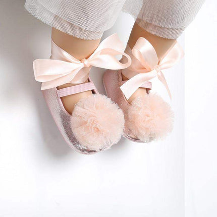 Cute Baby Dance Shoes Toddler Shoes Bow Tie Baby Princess Shoes Dance Shoe Newborn First Walkers 0-18M