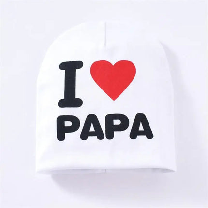 Baby " I Love mama , i love papa"  Cap Children Cap Kids Solid Baby Beanie Hat Fashion Ears Straw In Modern New Design