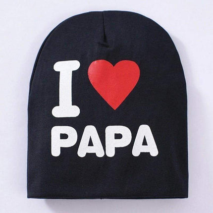 Baby " I Love mama , i love papa"  Cap Children Cap Kids Solid Baby Beanie Hat Fashion Ears Straw In Modern New Design