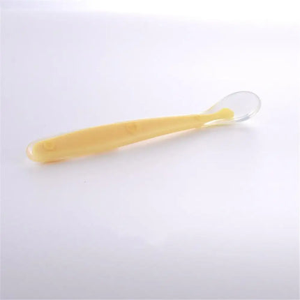 New Candy Color Baby Soft Silicone Spoons Feeding Dishes Tableware  Flatware Children Food  Feeding Tools