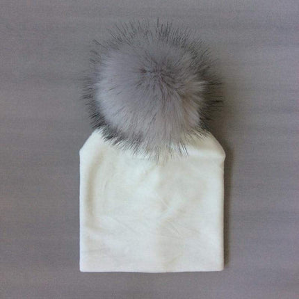 Kids Girls Solid Hat With Pompon Baby Beanie Pompom Cap Children's Accessories Design