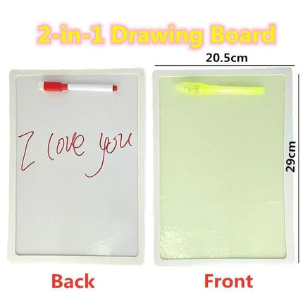 Educational Toy Drawing Board Tablet Graffiti 1pc A4 A3 Led Luminous Magic Raw With Light-fun