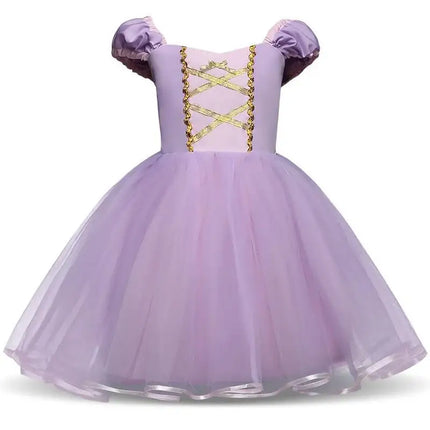 Luxury Modern Fancy Princess Dress for Girls in Purple Elegant color for Halloween Cosplay Costumes FOr Birthday and Wedding Parties