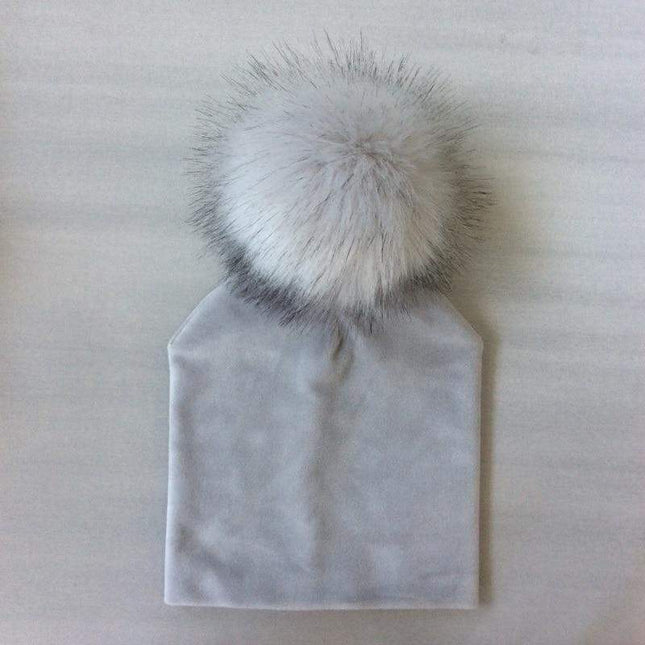 Kids Girls Solid Hat With Pompon Baby Beanie Pompom Cap Children's Accessories Design