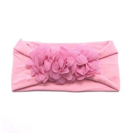 Baby Bows headbands Turban Kids Artificial Floral Elastic Toddler Solid Headband Hair Band Bow For Girls
