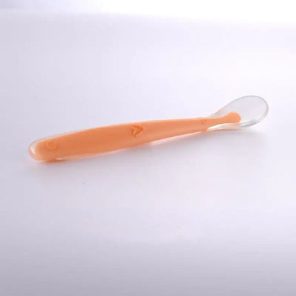 Silicone Baby Soft Soup Spoon Healthy Infant Sucker Candy Color Kitchen Cooking Spoon Rice Spoon Children Dishes Tableware for Kids