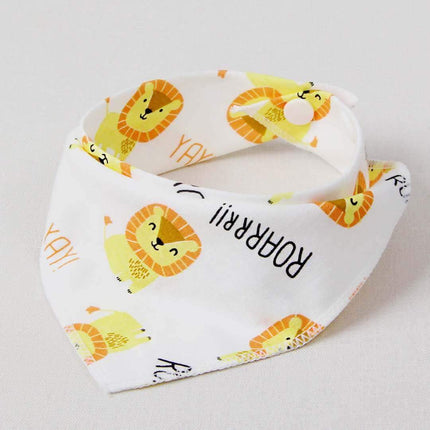 Baby Bibs Waterproof Triangle Cotton Cartoon Child Bibs Dribble Bibs Newborn Slabber Absorbent Cloth For Kids