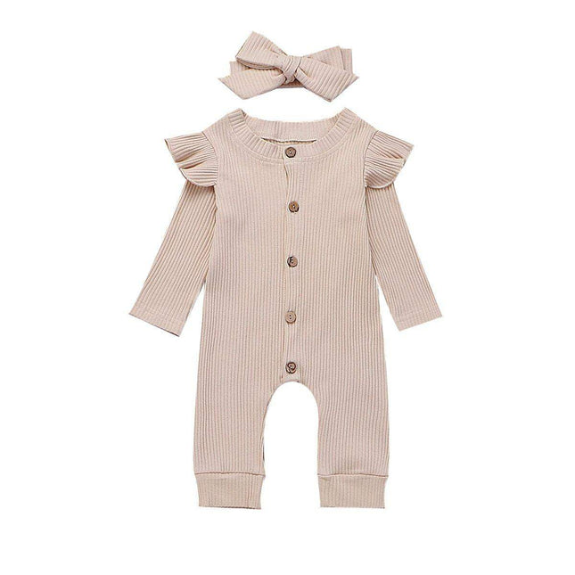 Baby Girl Boy Cotton Clothes Knitted Romper Jumpsuit With Bow In Classic Style For Girls Baby