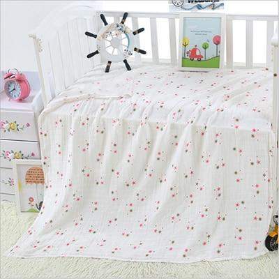 Muslin 100% Cotton Baby Swaddles Soft Newborn Blankets Bath Gauze Infant Wrap Sleep sack Stroller .