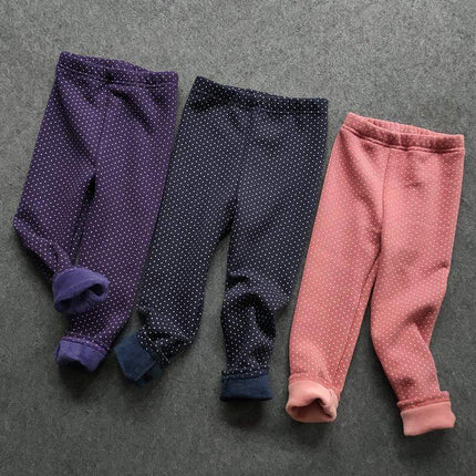 Kids Pants Small Dot Plus Girls Leggings Children's Girl Cotton Stretch Trousers Children Clothing