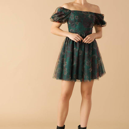 BE GOOD TO ME WOVEN ORGANZA DRESS