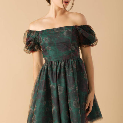 BE GOOD TO ME WOVEN ORGANZA DRESS