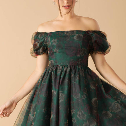BE GOOD TO ME WOVEN ORGANZA DRESS