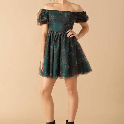 BE GOOD TO ME WOVEN ORGANZA DRESS