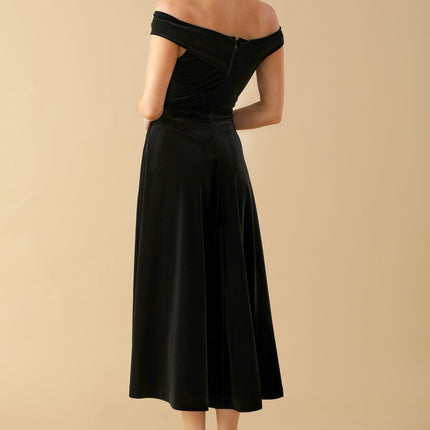 BE THERE FOR YOU VELVET MIDI DRESS