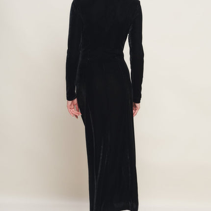 URBAN EMPRESS VELVET MIDI DRESS