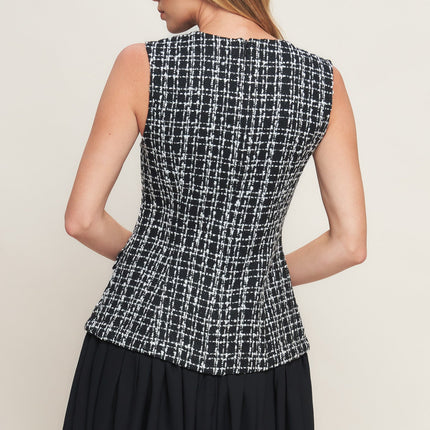 MODERN ICON TWEED WOVEN MINI DRESS