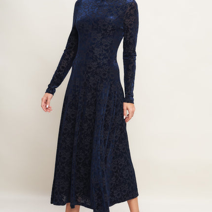 VELVET GALAXY CHARM MIDI DRESS