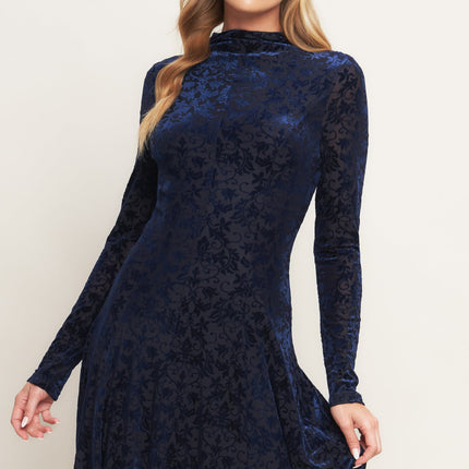 VELVET GALAXY CHARM MIDI DRESS