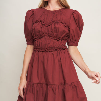 PLAYFUL CLASSIC WOVEN MINI DRESS