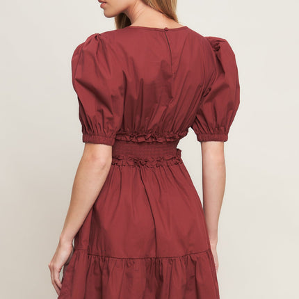 PLAYFUL CLASSIC WOVEN MINI DRESS