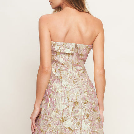 LUMIÈRE BLOSSOM WOVEN MINI DRESS