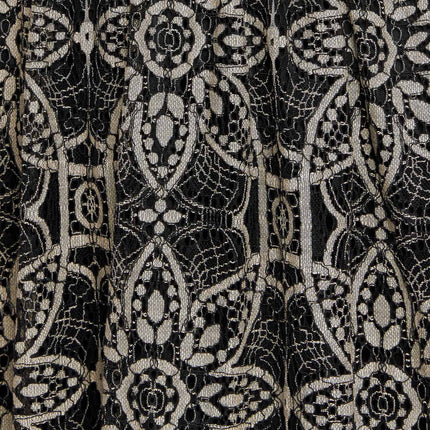 GOTHIC BLOOM WOVEN LACE MIDI DRESS