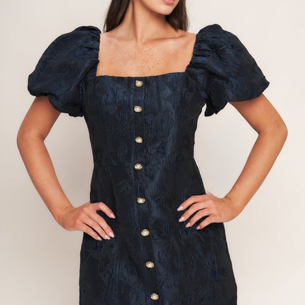 GOLDEN MOON WOVEN MINI DRESS